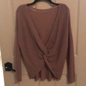 Twist front sweater